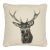 Country Linen Stag Piped Tapestry Cushion With Feather Filler - 45x45cm (18"x18") For Sale