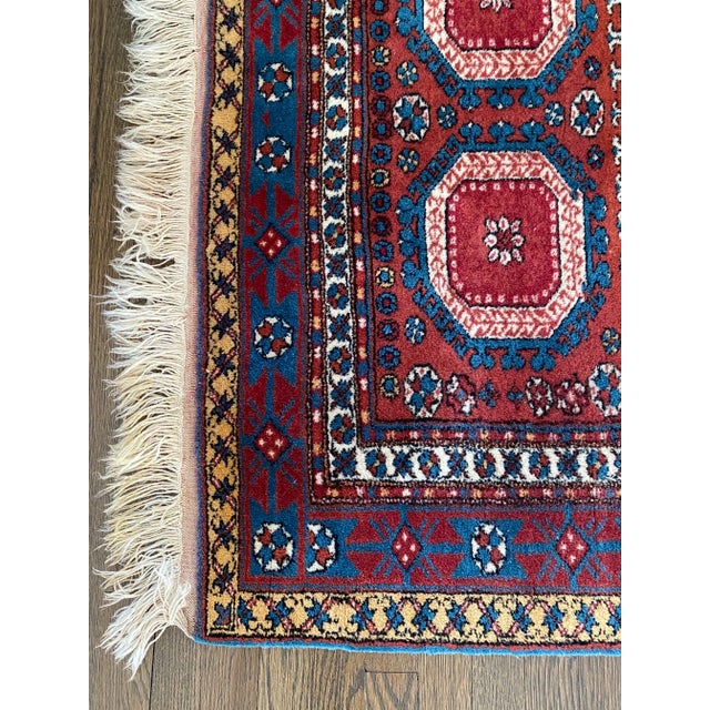 Red Turkish Wool Area Rug For Sale - Image 8 of 12