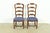 A gorgeous pair of French Country, French Provincial, or William and Mary style ladder back side chairs or dining chairs...