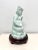 Andrea by Sadek Blue Porcelain Buddha Figurine on Stand For Sale - Image 4 of 11