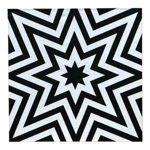 Vintage Boho Original Geometric Abstract Oil on Canvas