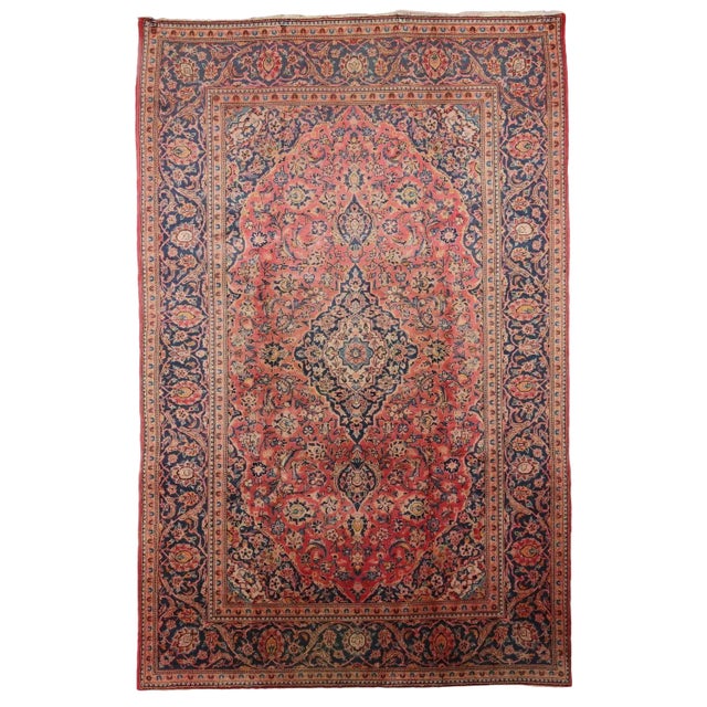 Antique Middle Eastern Keshan Rug For Sale