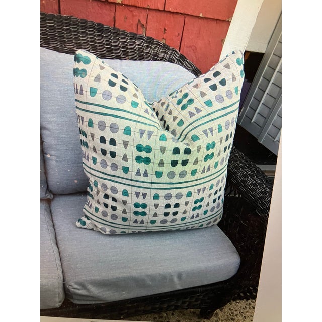 Hand illustrated ink and watercolor designs printed on Belgium linen. Fabric is made in New York. No inserts included,...