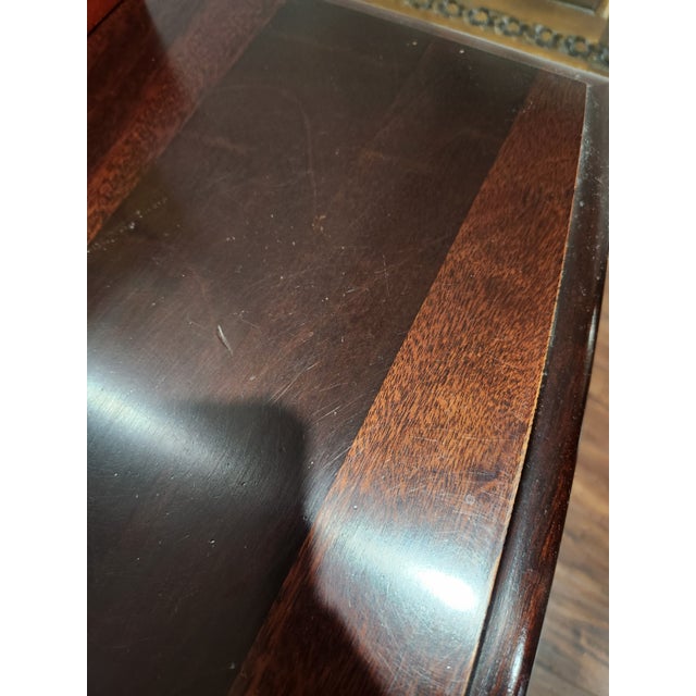 2000 - 2009 Mahogany or Cherry Chippendale Style Bow Front Bachelors Chest Vintage For Sale - Image 5 of 6