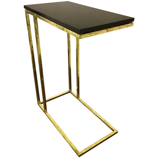 Contemporary Marko Marble Top Accent Table, Living Room, Side Table