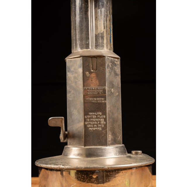 Silver Vintage Van-Lite Coin-Op Lighter Fluid Dispenser For Sale - Image 8 of 9