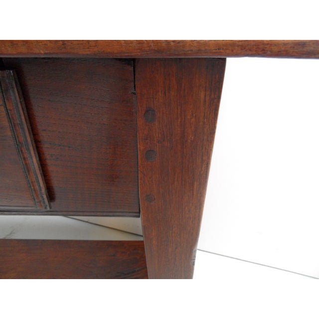 19th Century Antique Spanish Sidetable with Two Drawers, 1890s For Sale - Image 5 of 15