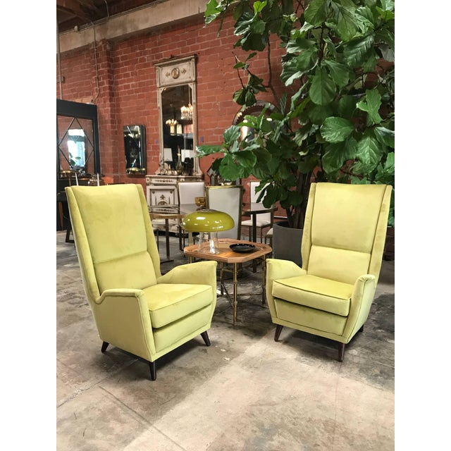 Italian Upholstered Armchairs by ISA - a Pair For Sale - Image 9 of 10