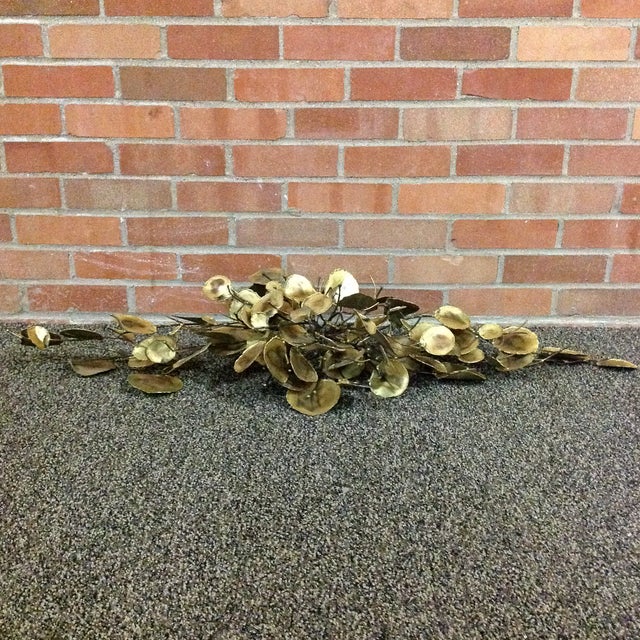 Vintage Brass Brutalist Wall Sculpture For Sale - Image 5 of 11