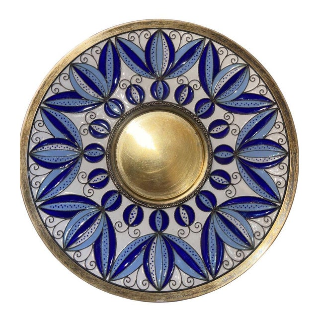 Mid 20th Century Mid-20th Century Soviet Russian 916 Silver Gilt Enamel Cup & Saucer, Leningrad For Sale - Image 5 of 8