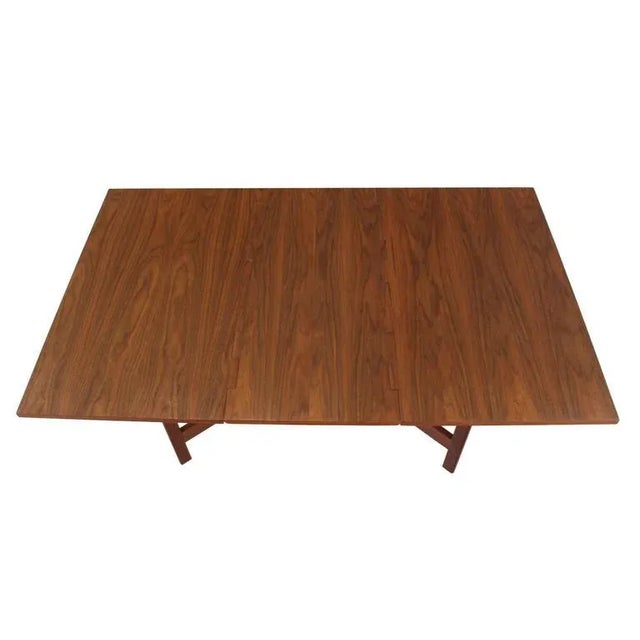 Herman Miller George Nelson Walnut Drop-Leaf Dining Table For Sale - Image 4 of 10
