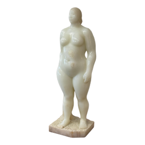 1980s Felipe Castaneda White Onyx Life Size Sculpture of a Nude Woman