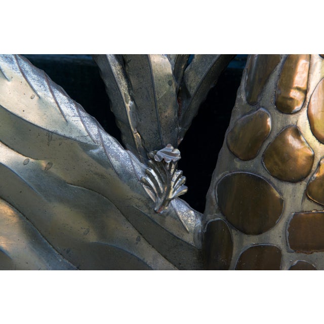 Signed Bustamante Brass Fireplace Screen / Wall Animal Sculpture - Set of 3 For Sale In New York - Image 6 of 13