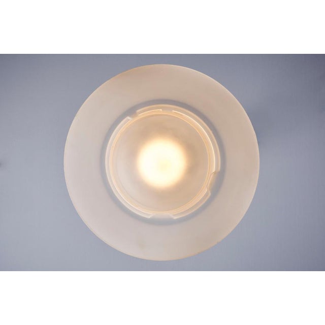 Vintage Frosted Glass Pendant, 1930s For Sale - Image 9 of 11