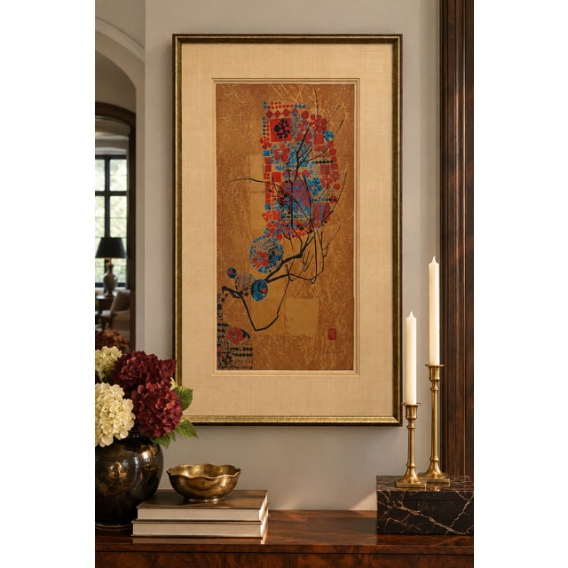 Signed artist’s proof of “Joyeux” by Vietnamese-French artist Lebadang (Lê Bá Đảng, 1921–2015), published by Circle Fine...