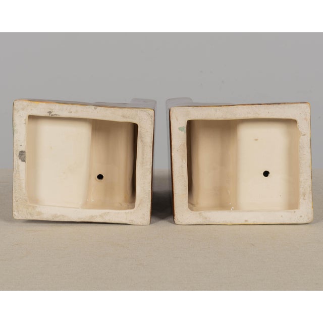 French Faience Hb Quimper Bookends by Berthe Savigny For Sale - Image 9 of 9