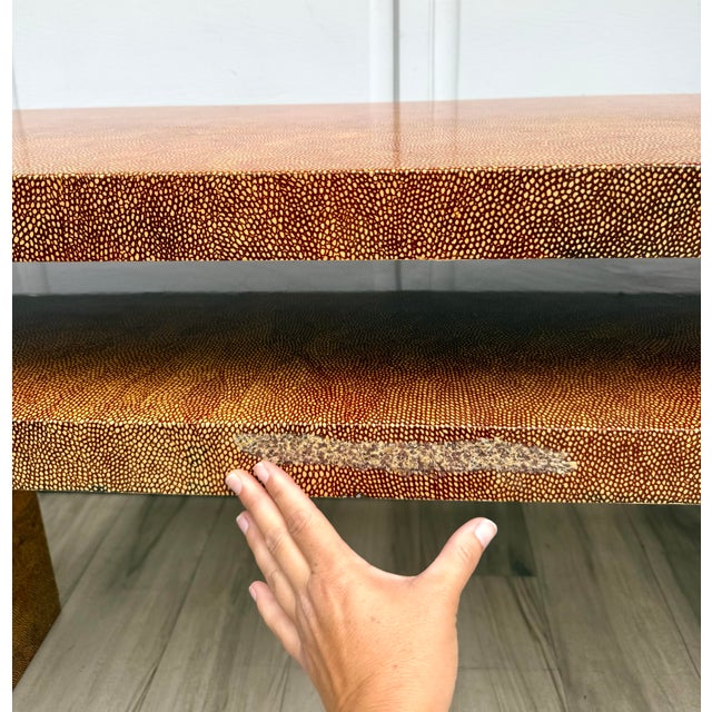 Postmodern Karl Springer Style Architectural Console Table For Sale - Image 9 of 16