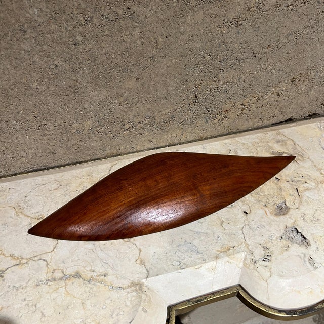 Mid-Century Modern 1970s Haitian Tropical Mahogany Sculptural Tray For Sale - Image 3 of 12