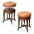 19th Century French Louis XV Walnut and Leather Adjustable Piano Stool For Sale