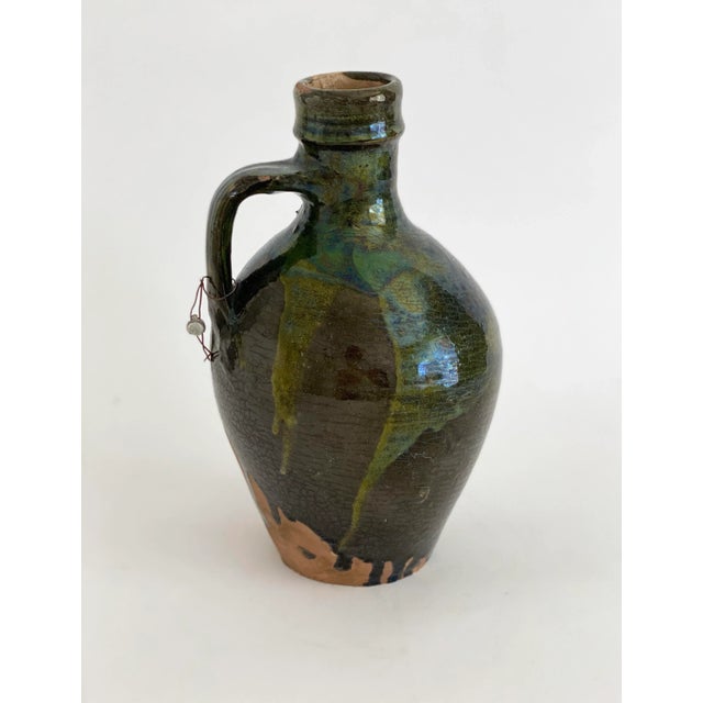 1930s Turkish Glazed Earthenware Oil Jug For Sale - Image 10 of 12
