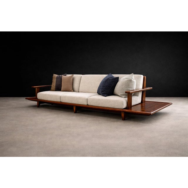 This rare Brazilian Modern sofa was crafted in the 1960s by Liceu de Artes e Ofícios, an influential institution known for...