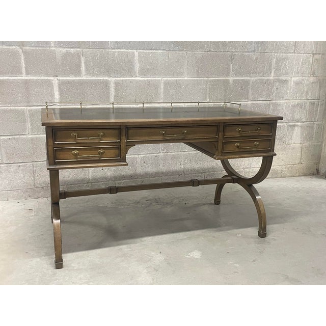 1960s Sligh Campaign Style Writing Desk For Sale - Image 5 of 7
