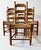 A charming set of six Danish handcrafted chairs attributed to Hans Dau, made in solid oak with traditional hand-braided...