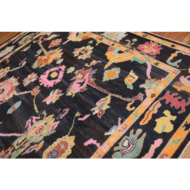 Contemporary Turkish Oushak Inspired Multicolor Rug - 10' x 14'9" For Sale - Image 10 of 12