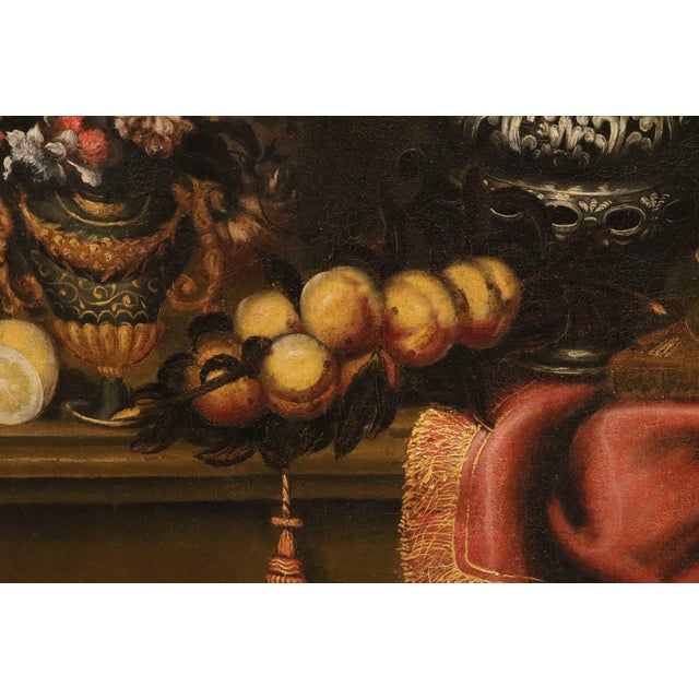 Antonio Tibaldi, Still Life 1670, Oil on Canvas For Sale - Image 10 of 15