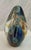 Baby Blue Vintage Robert Eickholt Signed Art Glass Floral Egg Paperweight For Sale - Image 8 of 11