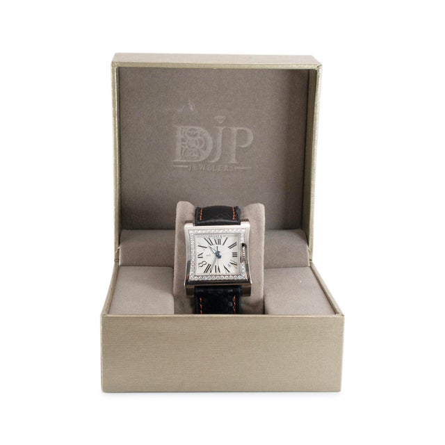 Silver Bedat & Co. Geneve N01 31.50mm 114.030.100 Diamond Bezel Stainless Steel Watch For Sale - Image 8 of 8
