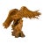 Oversized Hand‑Carved Teak Wood Eagle Sculpture With Outstretched Wings For Sale