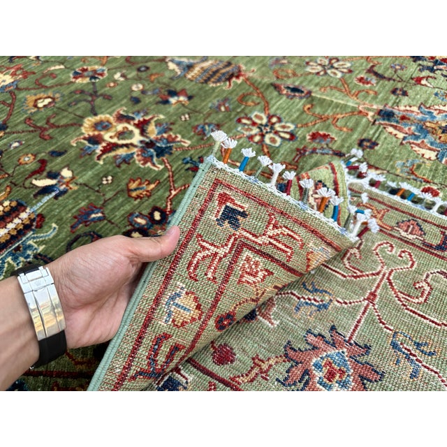 Hand-Knotted Afghan Ziegler Chobi Bidjar Style Wool Area Rug - 8'0" X 9'11" For Sale - Image 13 of 13