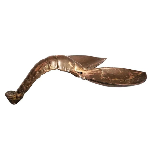 1960s Vintage Large Bronze Lobster Dish Sculpture For Sale - Image 5 of 11