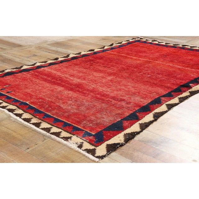 Textile Vintage Red Persian Lori Rug - 04'11 X 07'07 For Sale - Image 7 of 9