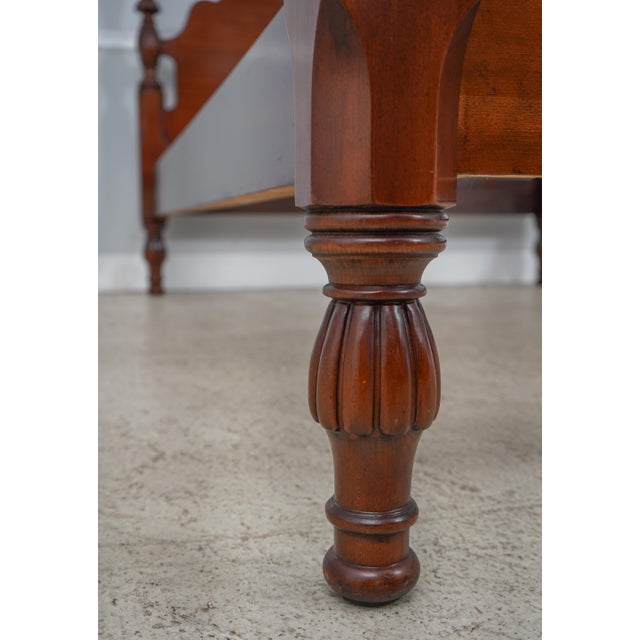 Wood Queen Size Sheraton Design Cherry Poster Bed For Sale - Image 7 of 13