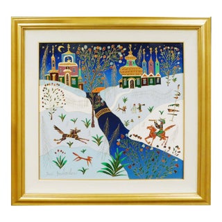 Yuri Gorbachev "Winter Near St. Petersburg" Original Oil Painting Canvas, Russia For Sale