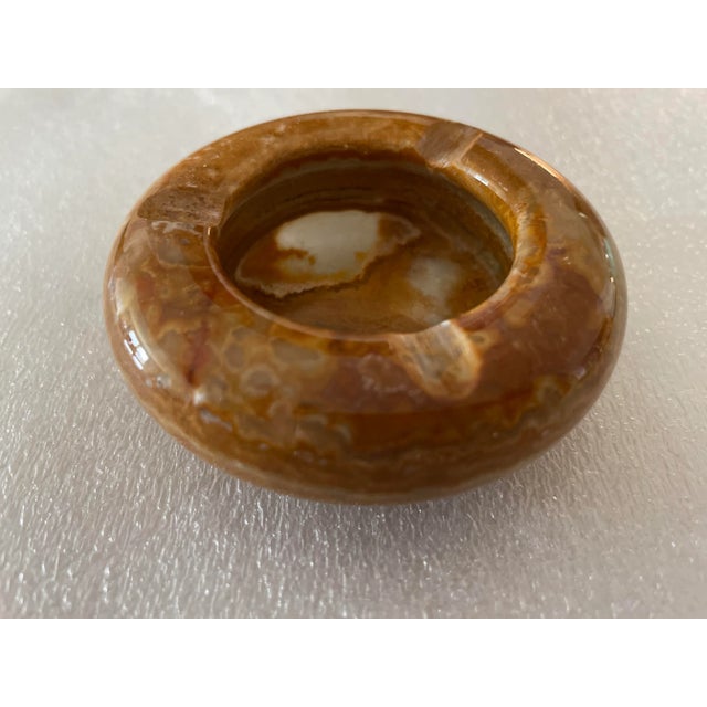 Art Deco 1960s Earth Tone Marble or Onyx Catchall For Sale - Image 3 of 4