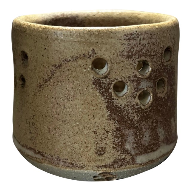 Studio Pottery Stoneware Votive Candle Holder/Small Bowl, Signed Lessenden For Sale