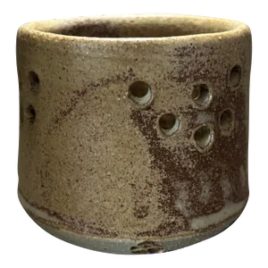 Studio Pottery Stoneware Votive Candle Holder/Small Bowl, Signed Lessenden