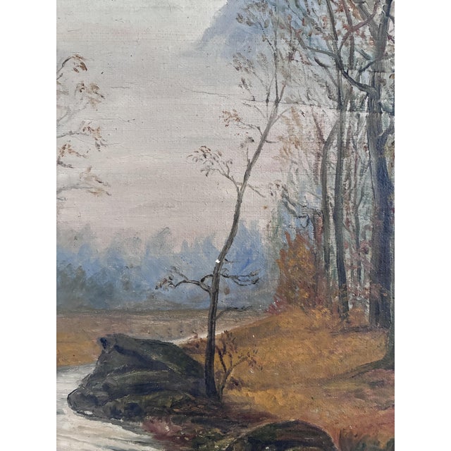 Rustic Forest Landscape, 1910, Oil Painting, Framed For Sale - Image 3 of 15