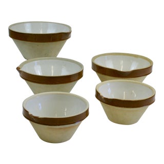 French Art Deco Mixing Bowls - 5 Pieces For Sale