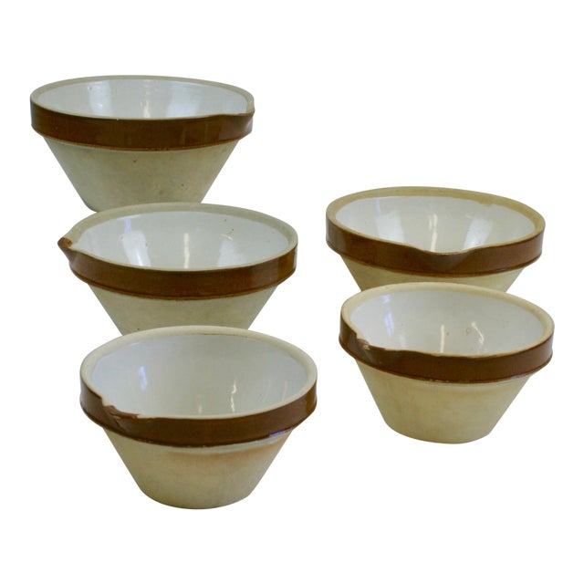 French Art Deco Mixing Bowls - 5 Pieces For Sale
