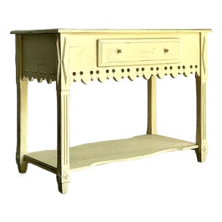 Vintage Patinated Gingerbread Wood Sideboard For Sale