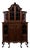 19th Century Antique Queen Anne Walnut Display Cabinet For Sale