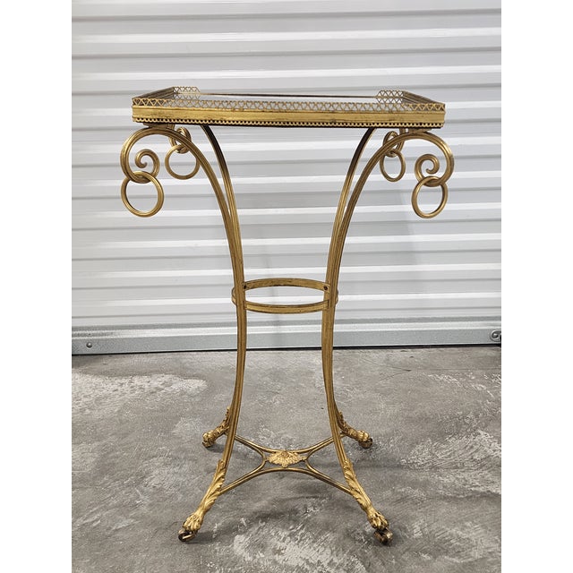 Antique Late 19th Century Gilt Bronze and Marble Top Gueridon Table For Sale In New York - Image 6 of 15
