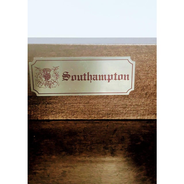 Brown Vintage Southampton End Table With One Door Unique For Sale - Image 8 of 12