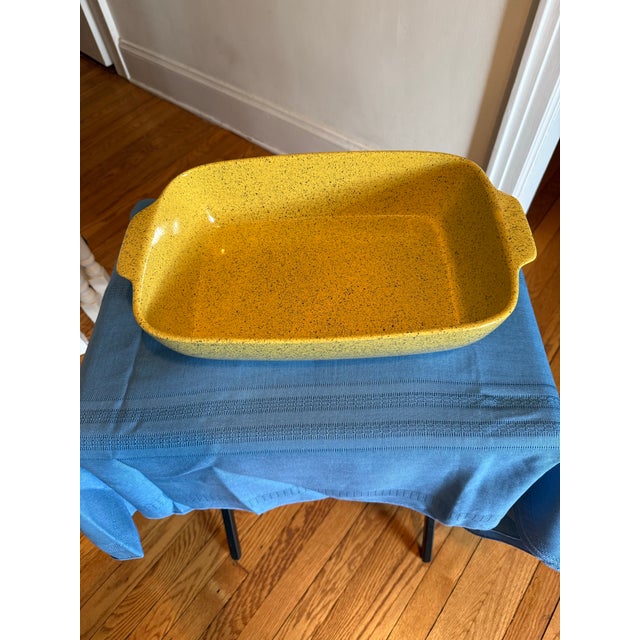 Rustic European Vintage Stoneware Baking Dish Made in Portugal For Sale - Image 3 of 7