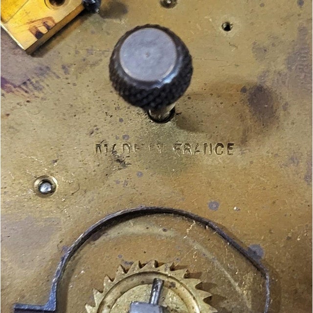 Antique English Bronze & Chinoiserie Painted Shelf Clock by Mappin & Webb For Sale - Image 18 of 18