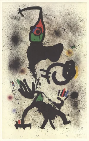 1979 Joan Miro 'Traversing (no text)' Surrealism Multicolor USA Offset Lithograph
